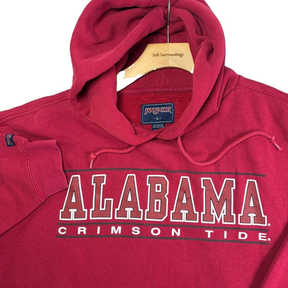 Jansport Alabama Crimson Tide Hoodie Mens Large NCAA Activewear Collegiate Red